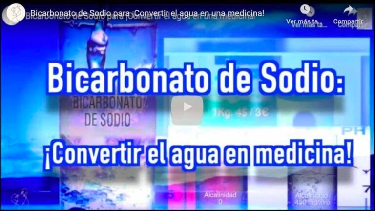 Bicarbonato de Sodio: convertir el agua en medicina.